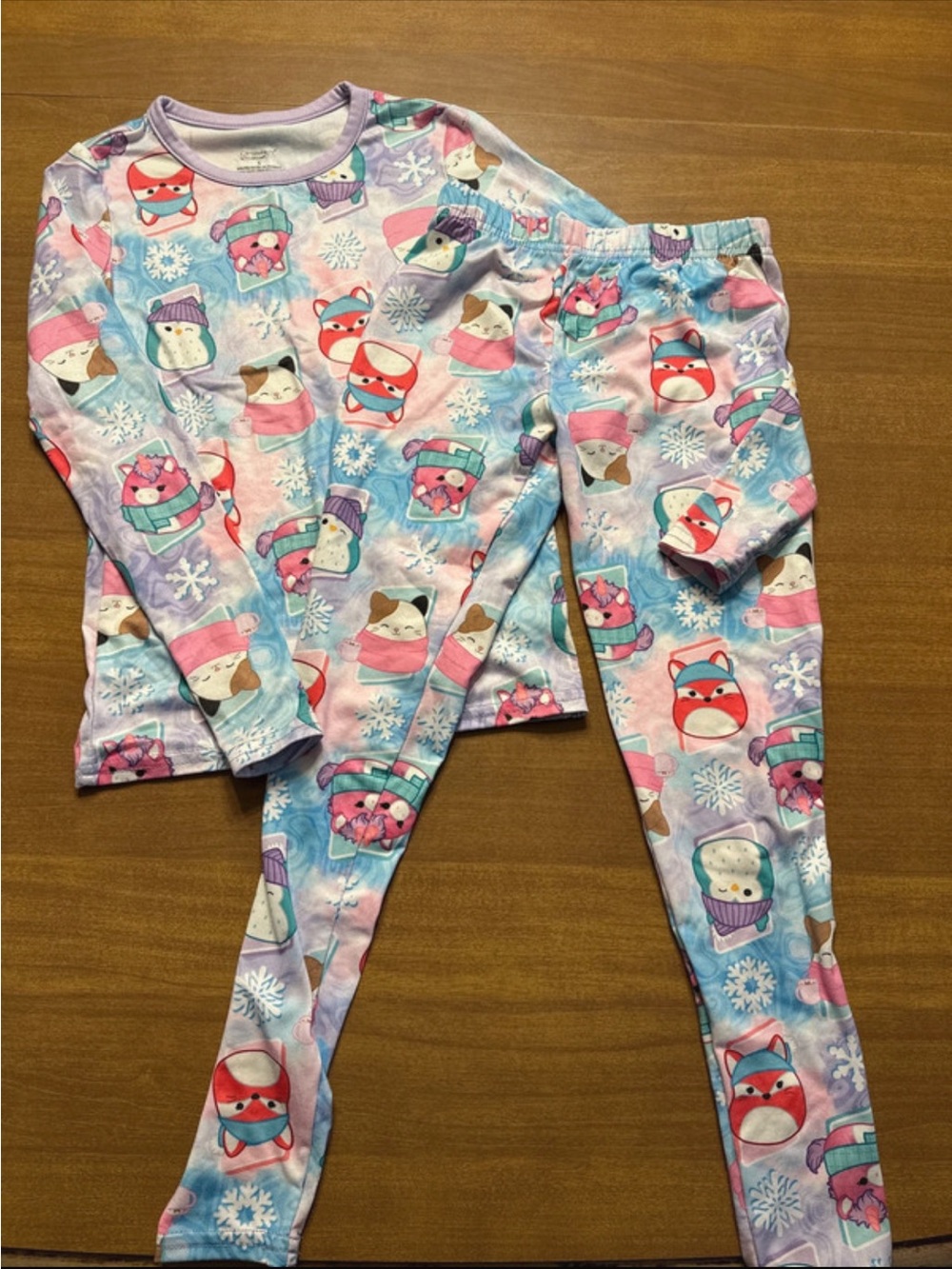 Rare cuddl Duds Squishmallow print base layer set thermal warm